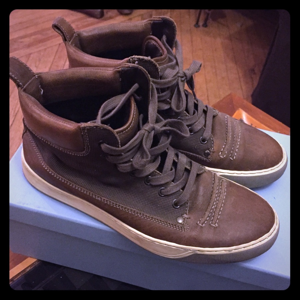 Lanvin high top military green trainers